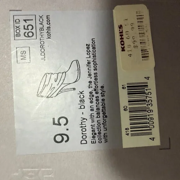 Jennifer Lopez Dorothy Black Elegant Women Shoes - Picture 9 of 10